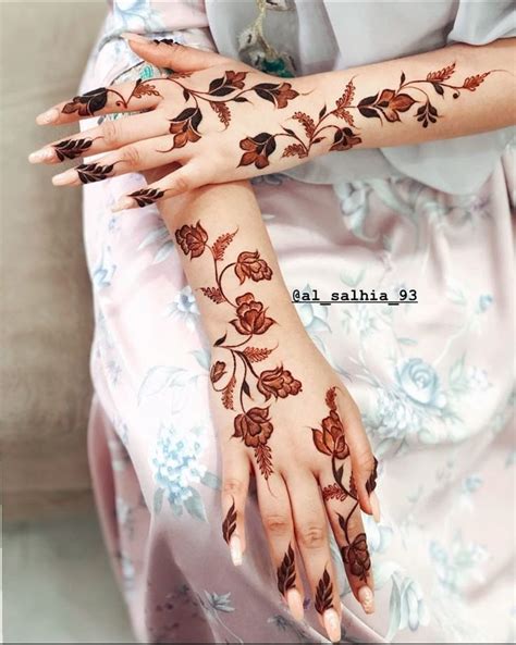 simple khafif mehndi designs khaleeji henna design roses henna