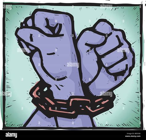 An illustration of hands chained together Stock Photo - Alamy