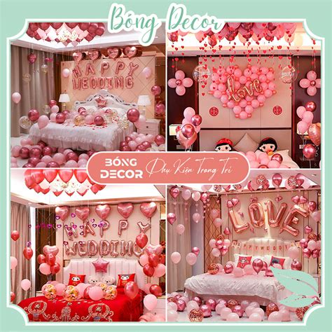 set bong trang tri phong cuoi da dang  bong bay decor phong tan