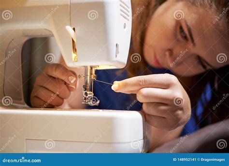 Seamstress is Going To Sew on Sewing Machine Stock Image - Image of ...