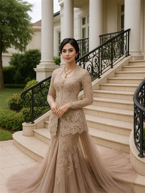 7 Model Kebaya Ekor Panjang Kekinian 2025 yang Bikin Tampilan Jadi ...