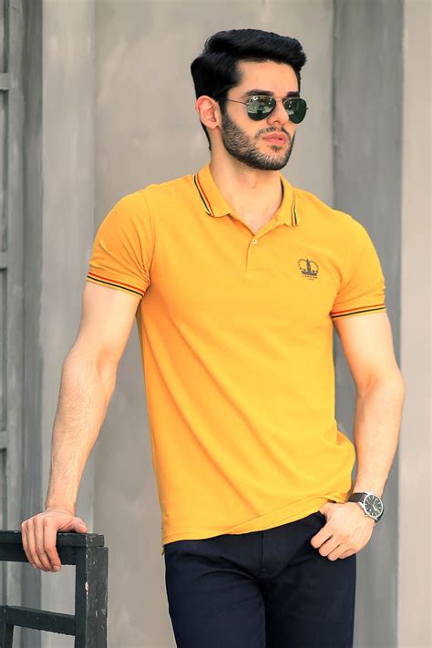 mens delmont basic cotton polo  shirt unze london