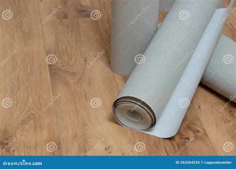 Preparing the Wallpaper for the Room Stock Photo - Image of equipment ...