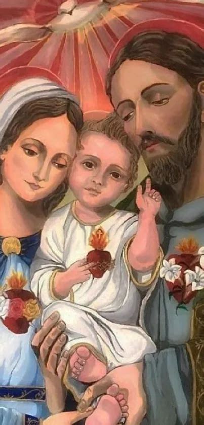 Holy Family Artistic Wallpaper - free download