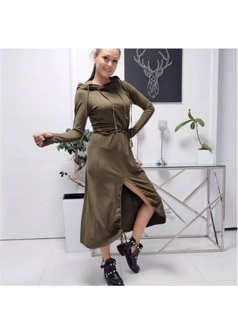 Boho Рокля в маслено зелено | ALEXANDRA