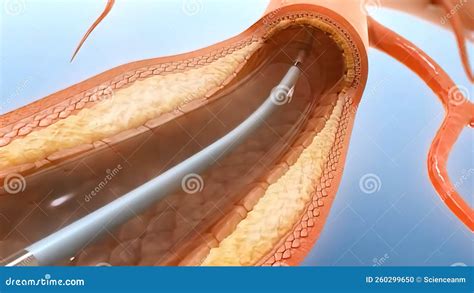 Cardiac Catheterization, Stent into Body Stock Illustration ...