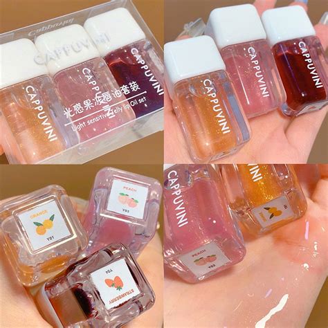 Mirror Lip Glaze Waterproof Lip Gloss Lips Makeup Set Transparent Lip ...