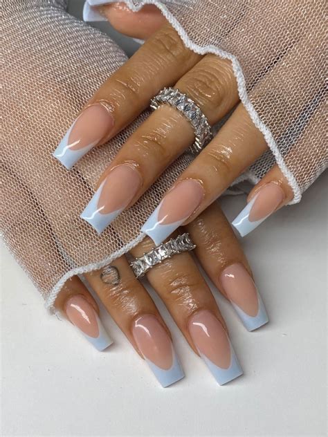 Pastel nails | Acrylic nails coffin short, Long acrylic nails, French tip acrylic nails