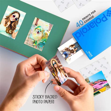 Моментальный фотоаппарат + портативный принтер Polaroid Mint Blue ...