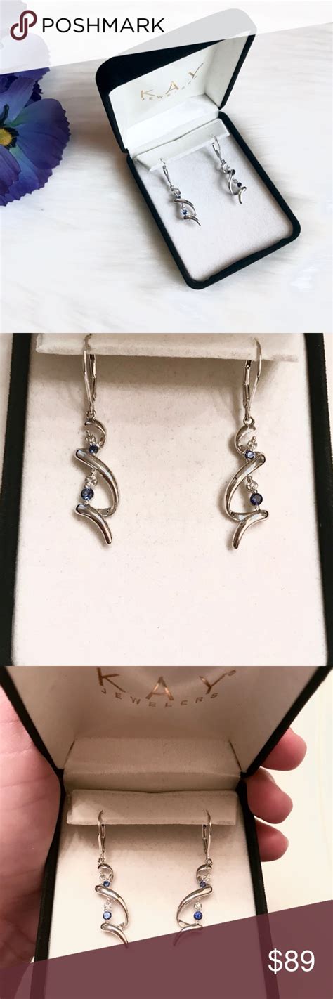 Kay Jewelers Sapphire Earrings w/ Diamond Accents | Sapphire earrings ...