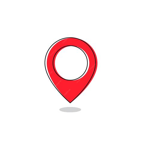 premium vector red map pin icon vector illustration