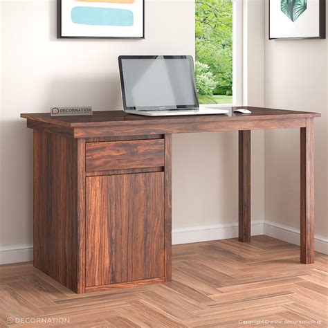 flavia wooden computer table  storage decornation