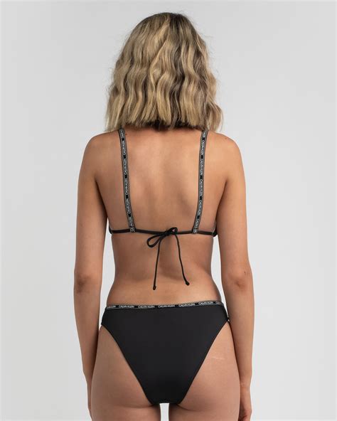 Shop Calvin Klein Core Logo One Piece Swimsuit In Pvh Black - Fast