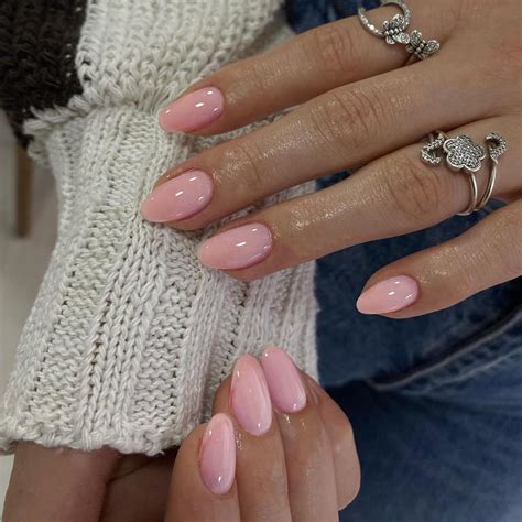 dusty pink press  nails short almond  pcs pastel nude pink fake