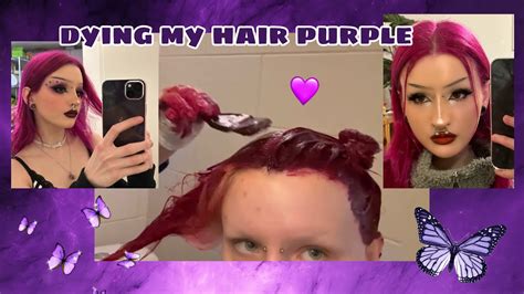 Фарбую волосся в фіолетовий колір 💜 - YouTube