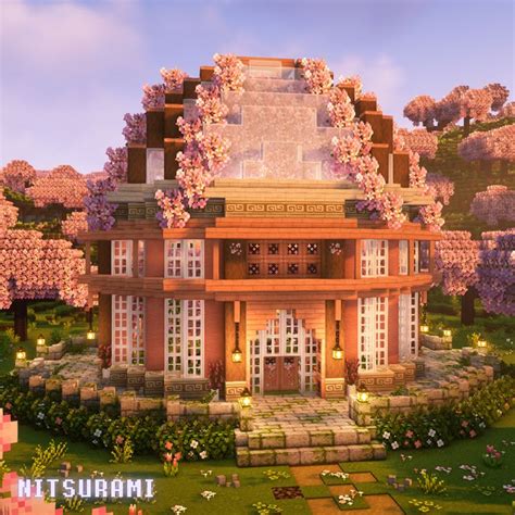 Minecraft Cherry Blossom Greenhouse Tutorial