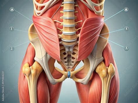 detailed illustration   male pelvis anatomy showcasing  sacrum