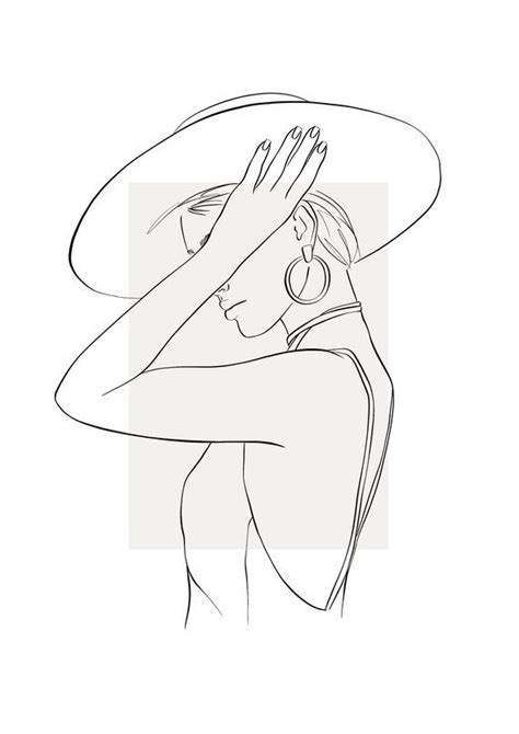 Set of 3 Fashion Art Prints Fashion Line Art Drawing Women - Etsy ...