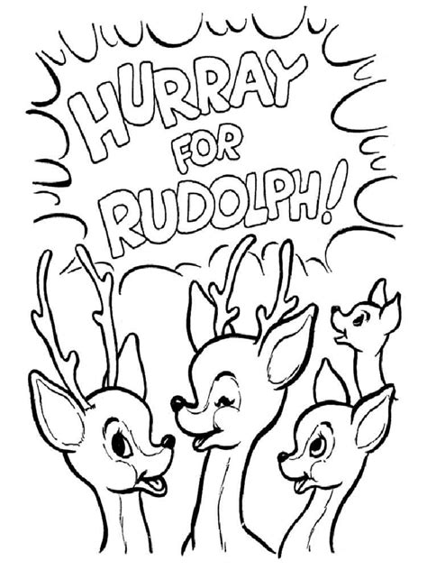 Rudolph coloring pages