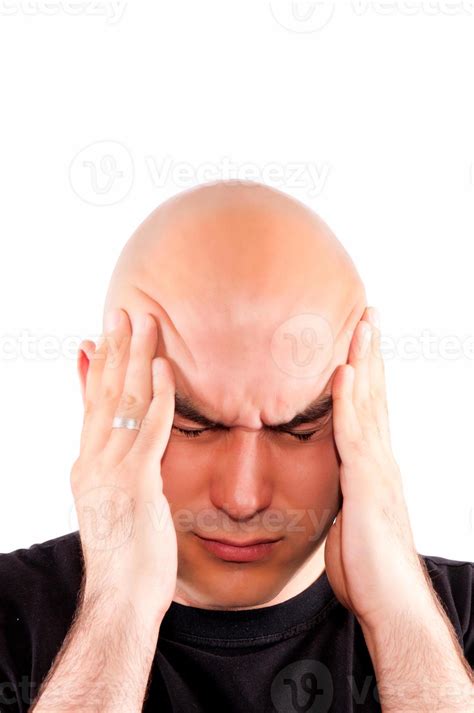 Worried bald guy 23096637 Stock Photo at Vecteezy
