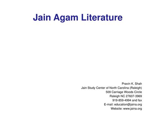 PPT - Jain Agam Literature PowerPoint Presentation, free download - ID