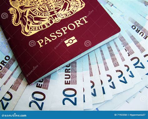 passeport deuro photo stock image du europe vingt euro