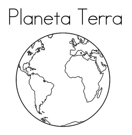 Blog de Geografia: Planeta Terra - Desenho para Imprimir e Colorir