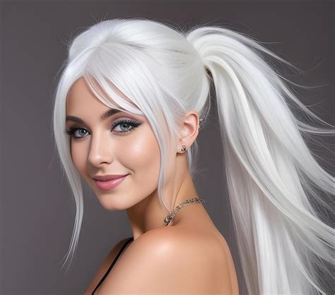 white hair styling pictures