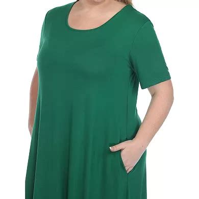 Plus Size Short Sleeve Midi Dress