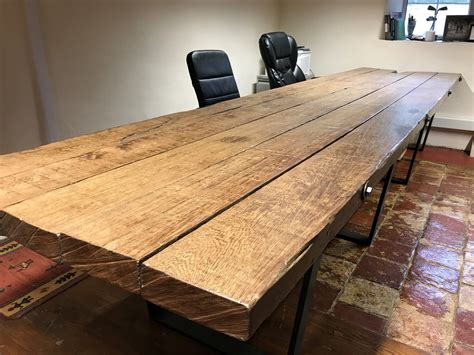reclaimed oak plank table top mm  mm  mm watling reclamation