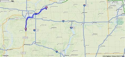 Driving Directions from 1005 16th Ave, Viola, Illinois 61486 to 10430 ...