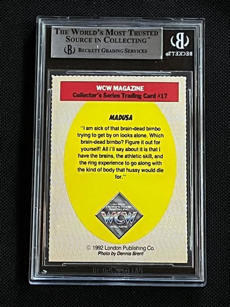 MADUSA 1992 WCW WRESTLING MAGAZINE ROOKIE SIGNED AUTOGRAPHED CARD BAS