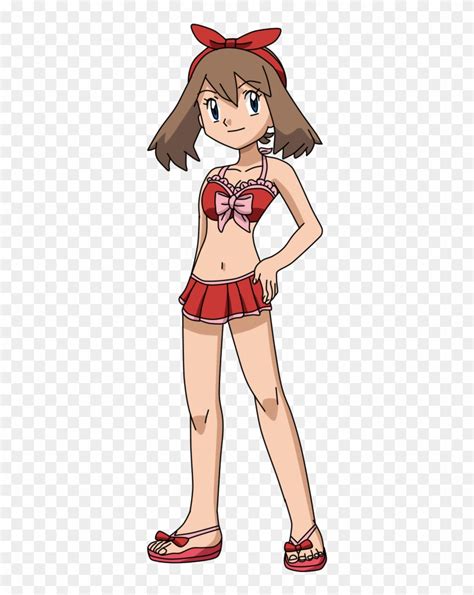 Pokemon Trainer May - Pokemon May Bathing Suit, HD Png Download - 640x1005(#4421628) - PngFind