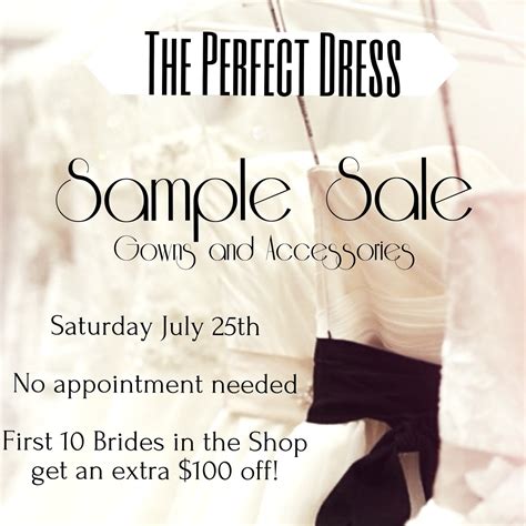 The Perfect Dress: Sample Sale!