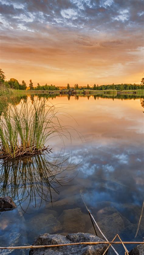 Finland River With Stones During Dawn 4K HD Nature Wallpapers | HD