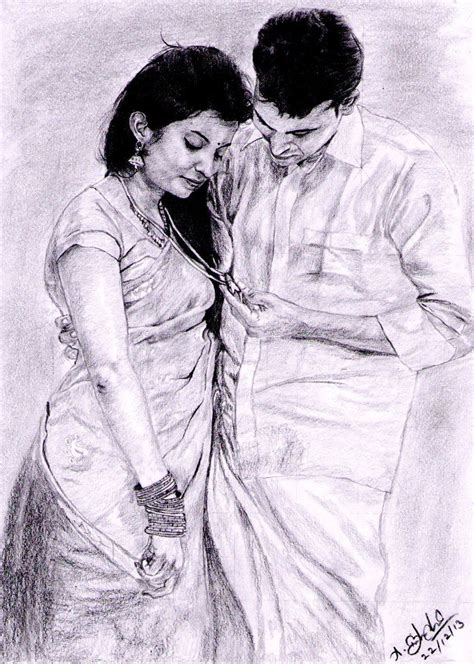 Indian Traditional couples - Pencil work | Sketches, Drawings, Pencil