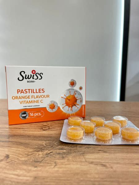 Pastilles леденцы с апельсин и витамин С / Swiss bork pastilles Orange ...