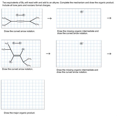 Solved Two equivalents of Br2 will react with and all to an | Chegg.com