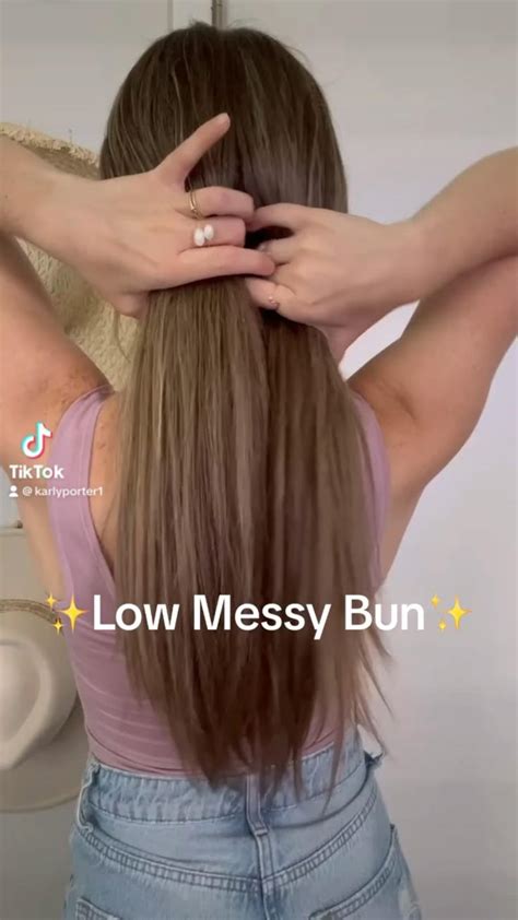 Low messy bun #hairbykarly #hairtutoiral #messybun | Easy hairstyles ...