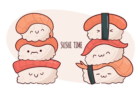 Cute Sushi Illustration