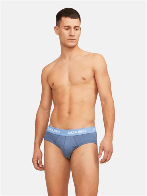 Jack Jones Tyron Solid Briefs 3 Pack - Men's Underwear | Nencini Sport