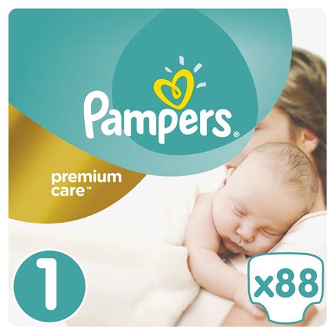 Pampers, Premium Care, Pieluchy jednorazowe, rozmiar 1, Newborn, 2-5 kg ...