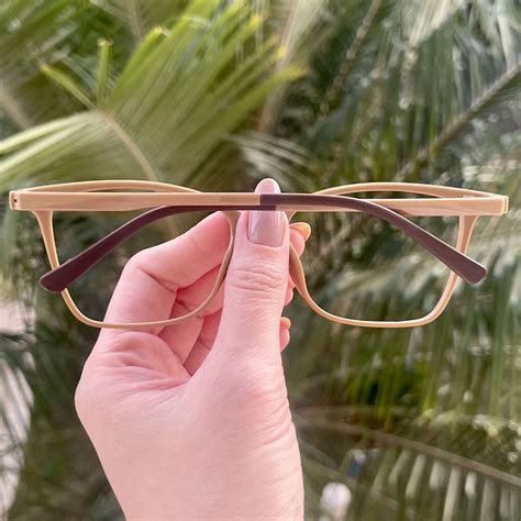 Óculos 3 em 1 Clip-On Retangular Nude Vivi - Safine Óculos