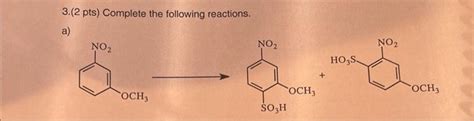 Solved 3. (2 pts) Complete the following reactions. a) | Chegg.com 
