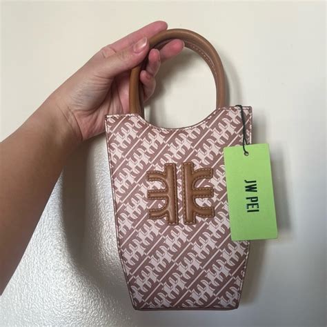 JW PEI | Bags | Brand New With Tag Bnwt Jw Pel Brown Fel Monogram Phone ...