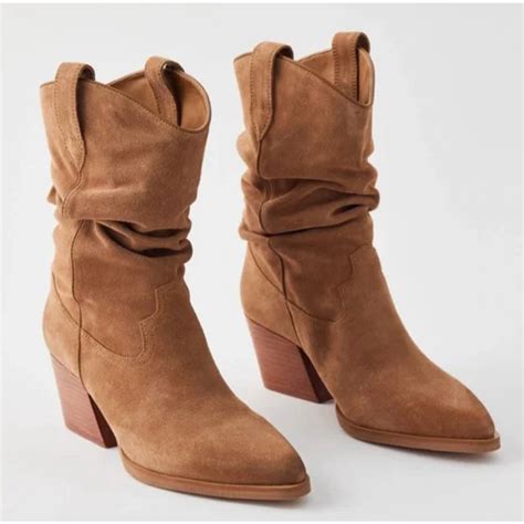Steve Madden | Shoes | Steve Madden Taos Slouch Suede Western Boot Tan