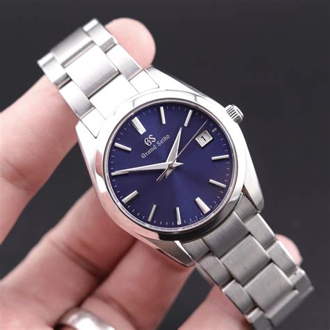 wts grand seiko sbgx blue dial full kit rwatchexchange
