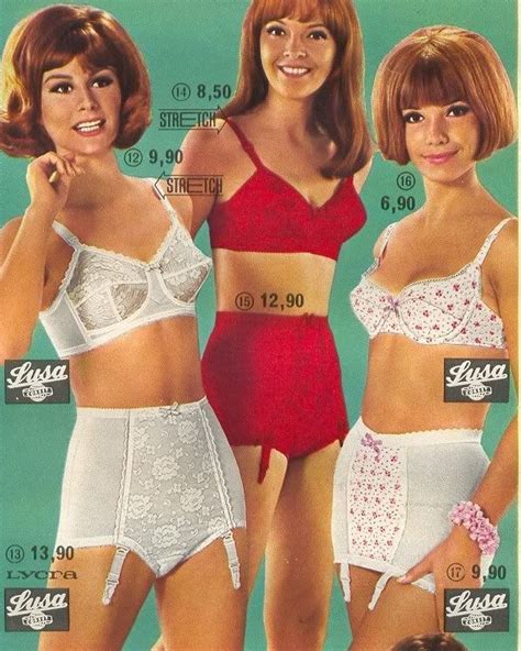 Danish catalog scan from 1969 Pretty model in bras, panties with