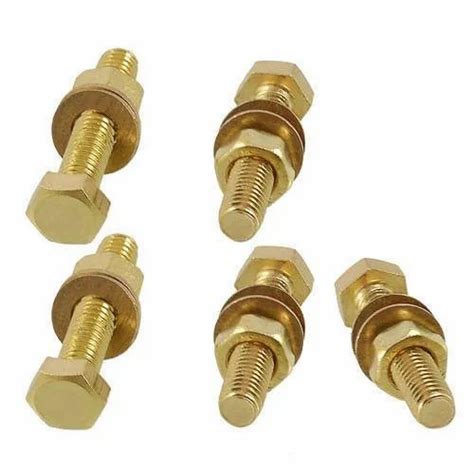 Full Thread Brass Nuts And Bolts, For Hardware Fitting, Size: Up To 20 ...