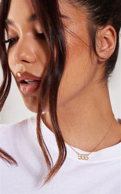 Real Gold Plated 555 Angel Number Necklace | Accessories ...